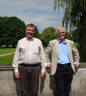Keith Moffatt with Konrad Bajer in Cambridge, July 2007
